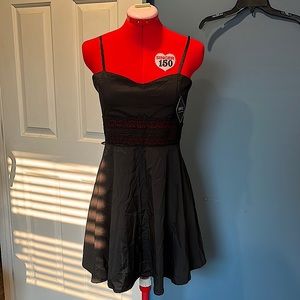 Little black dress with lace detail